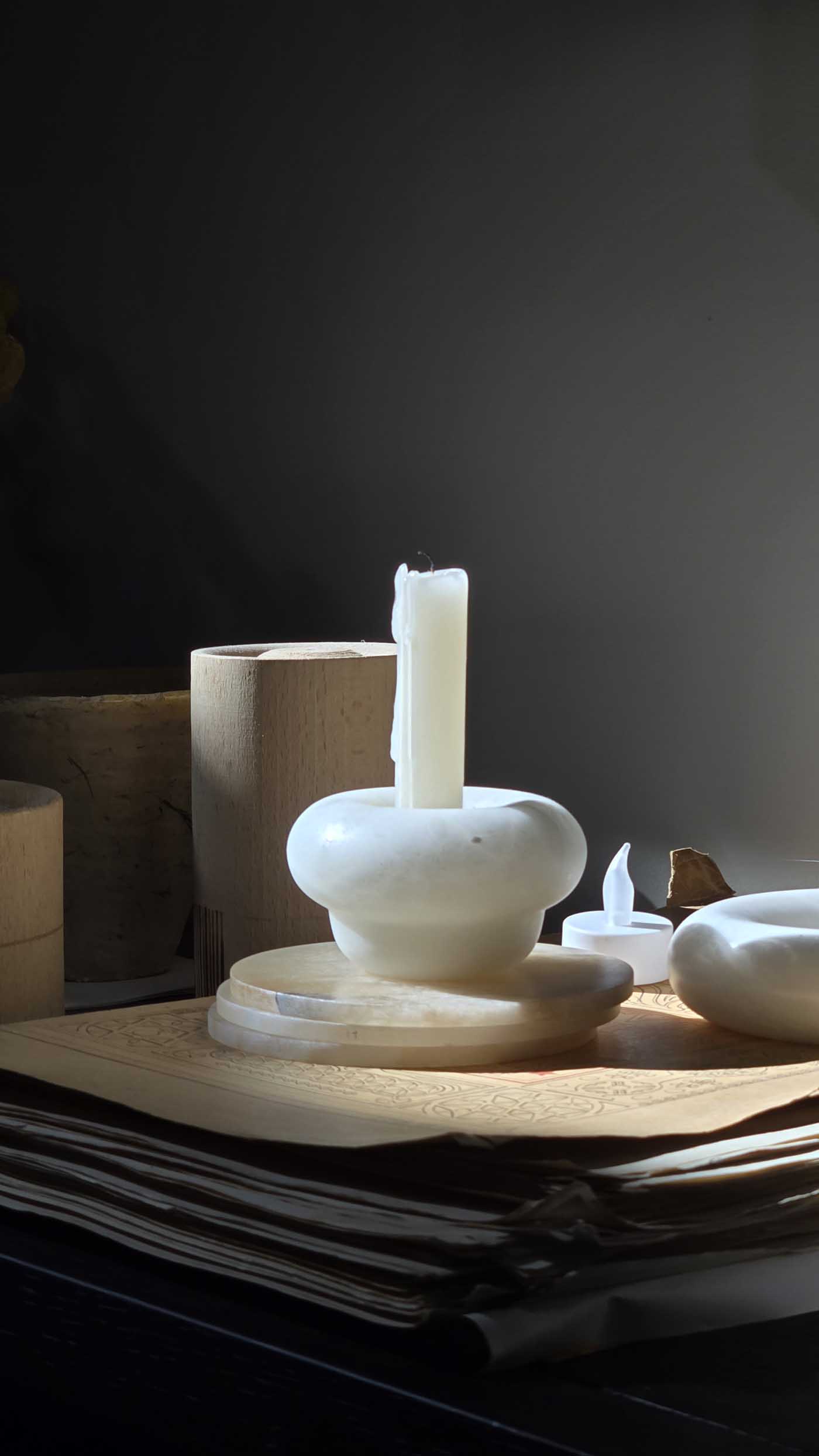 Bougeoir-albatre-design-iratzoki-studio-Alki-01